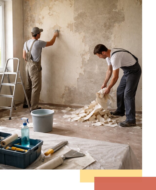 Снятие старых обоев в Невинномысске быстро и качественно