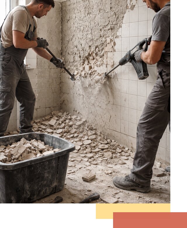 Демонтаж плитки со стен в Невинномысске быстро и аккуратно