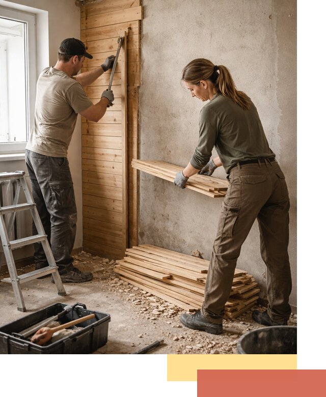 Демонтаж вагонки со стен в Невинномысске — профессиональный демонтаж