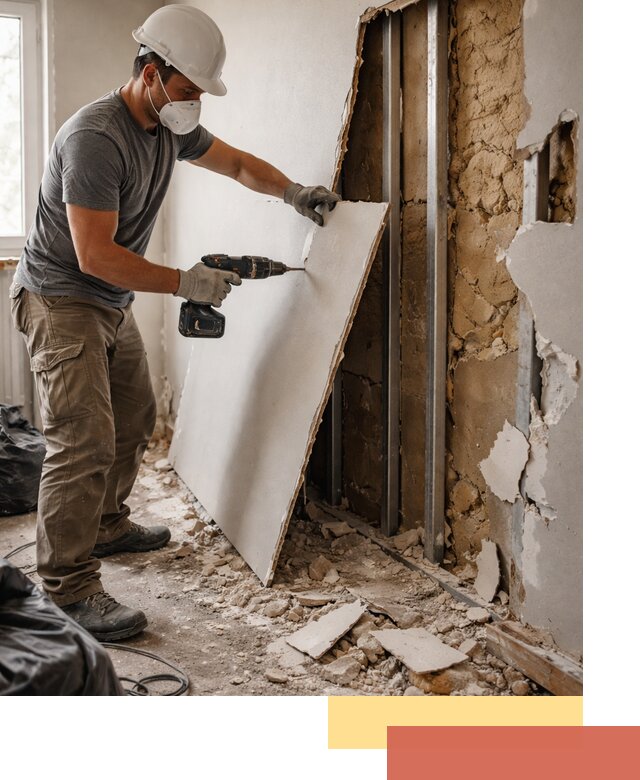 Демонтаж гипсокартона со стен в Невинномысске качественно и быстро