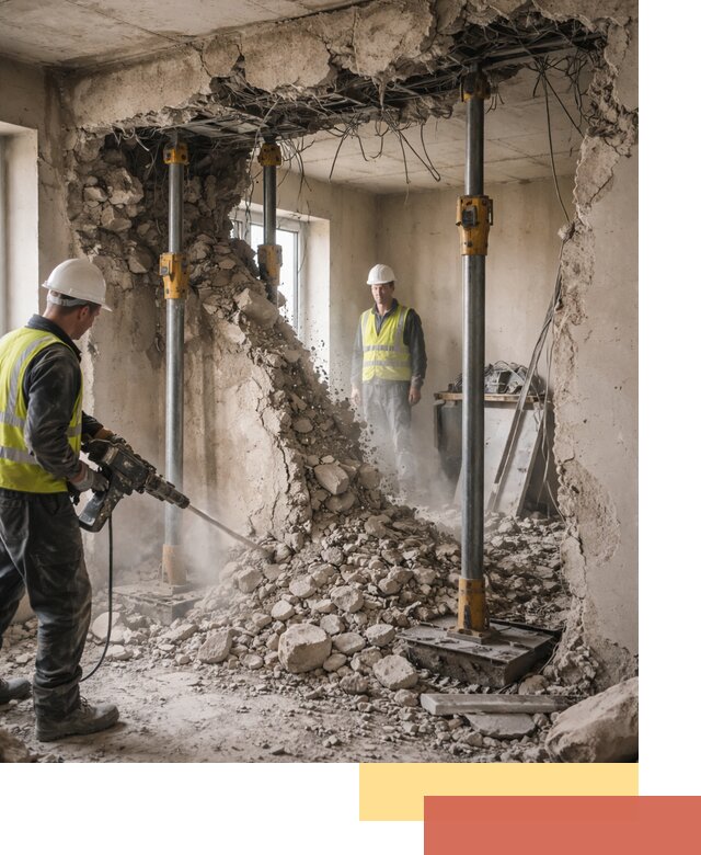 Снос несущих стен в Невинномысске с гарантией безопасности и качества