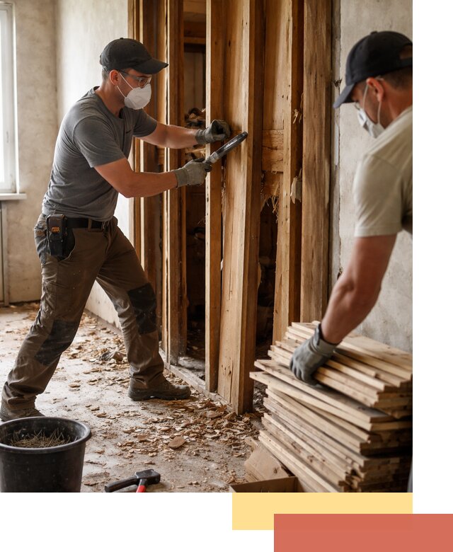 Демонтаж деревянных перегородок в Невинномысске быстро и аккуратно