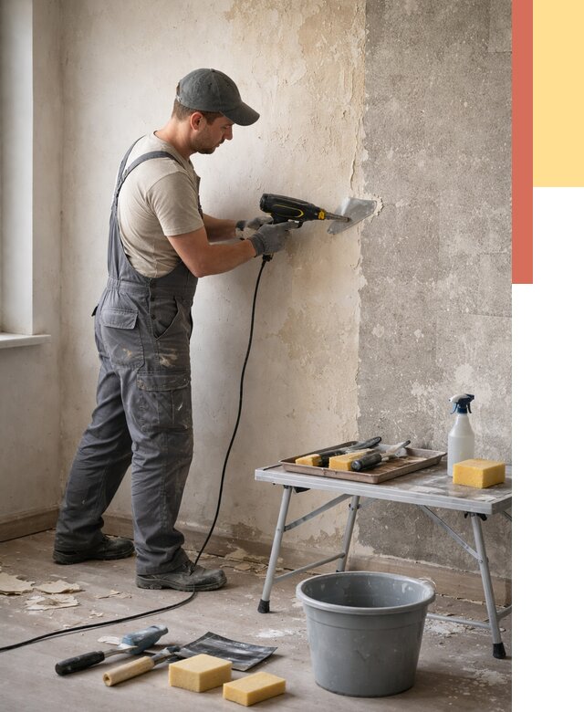 Очистка стен от клея в Невинномысске от 1892 руб. — снятие и удаление клея со стен | ОТДЕЛОЧНИК-Нвн