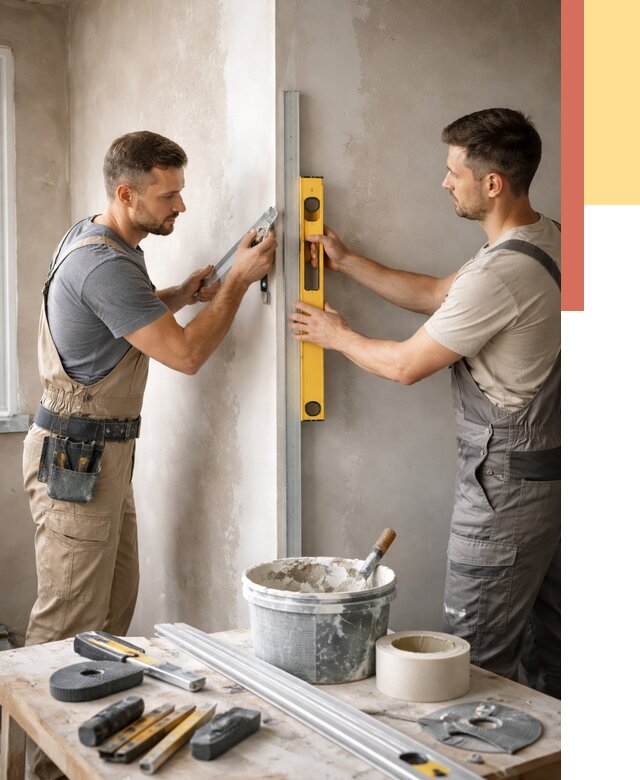 Выведение углов стен в Невинномысске от 1892 руб. быстро и недорого | ОТДЕЛОЧНИК-Нвн