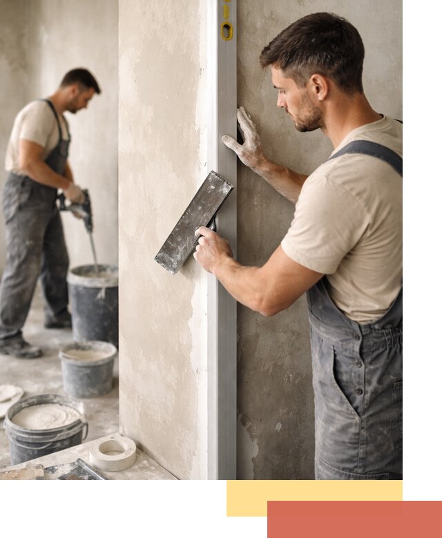 Выведение углов стен в Невинномысске: монтаж и оштукатуривание