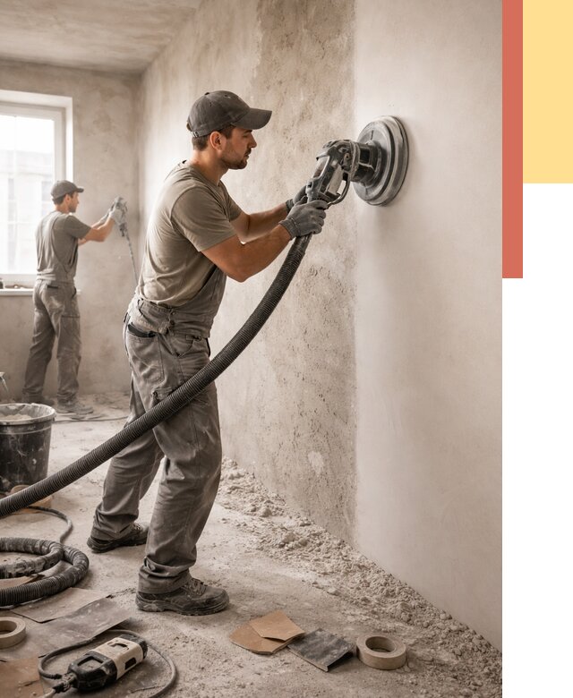 Шлифовка стен в Невинномысске от 1227 руб/м2 — быстро и недорого | ОТДЕЛОЧНИК-Нвн