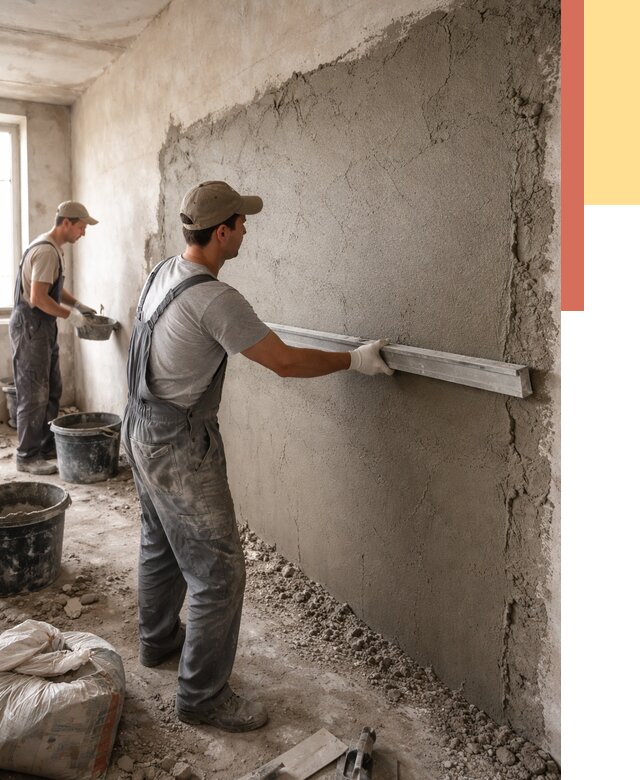 Цементная штукатурка стен в Невинномысске от 4603 руб/м2 — быстро и недорого | ОТДЕЛОЧНИК-Нвн