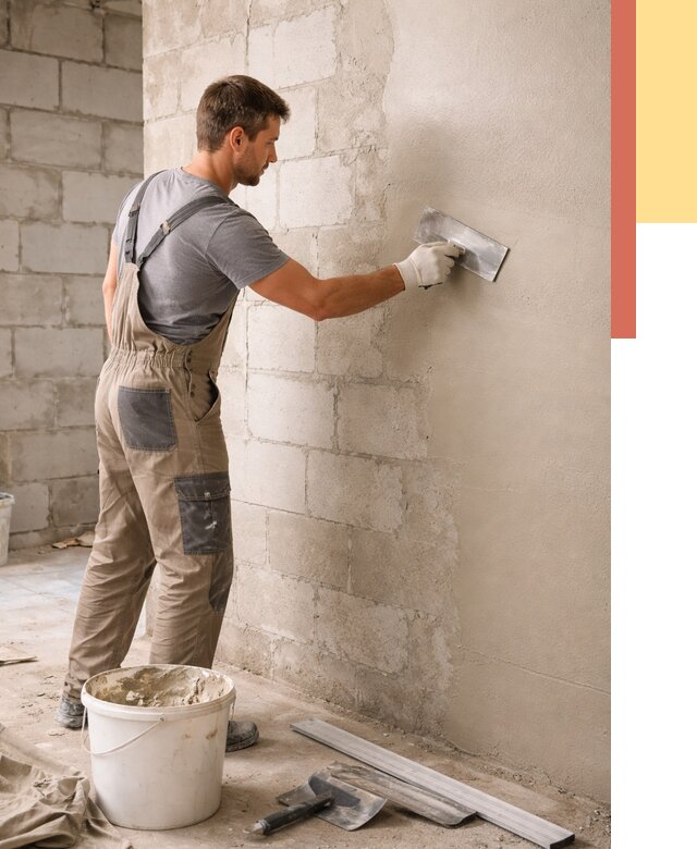 Штукатурка стен из газобетона в Невинномысске от 2148 руб./м2 — быстро и недорого | ОТДЕЛОЧНИК-Нвн