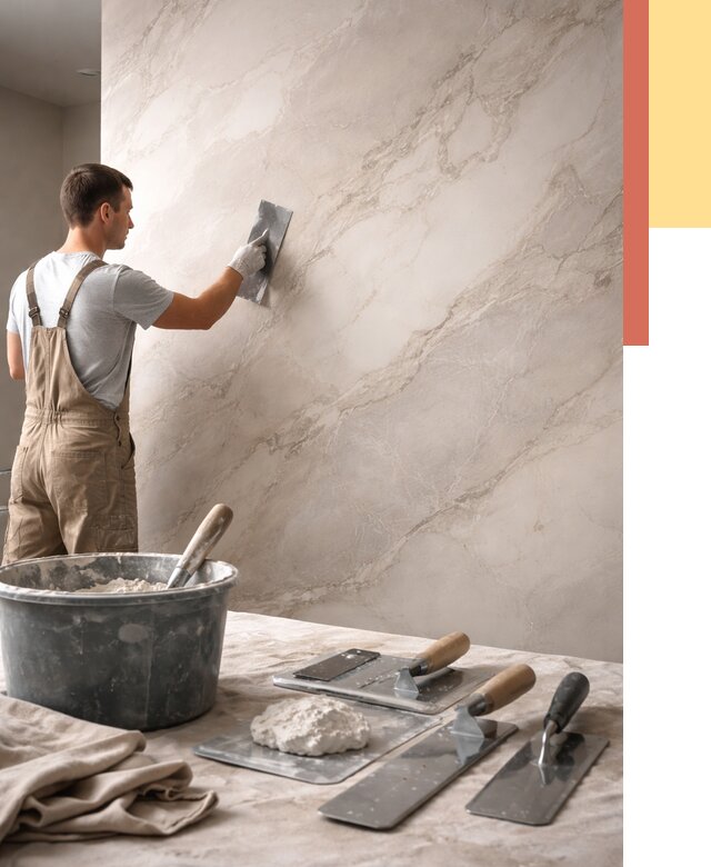 Декоративная штукатурка под мрамор в Невинномысске от 2864 руб./м² — быстро и недорого | ОТДЕЛОЧНИК-Нвн