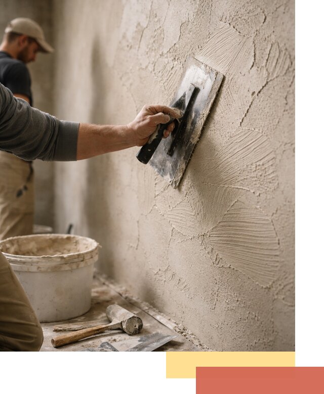 Фактурная штукатурка стен в Невинномысске — монтаж, отделка, реставрация