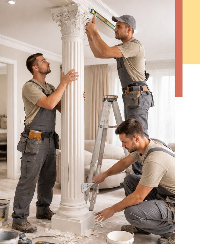 Установка декоративных колонн в Невинномысске от 12275 руб. под ключ | ОТДЕЛОЧНИК-Нвн