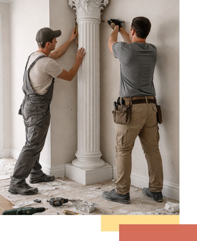 Установка декоративных колонн в Невинномысске под ключ