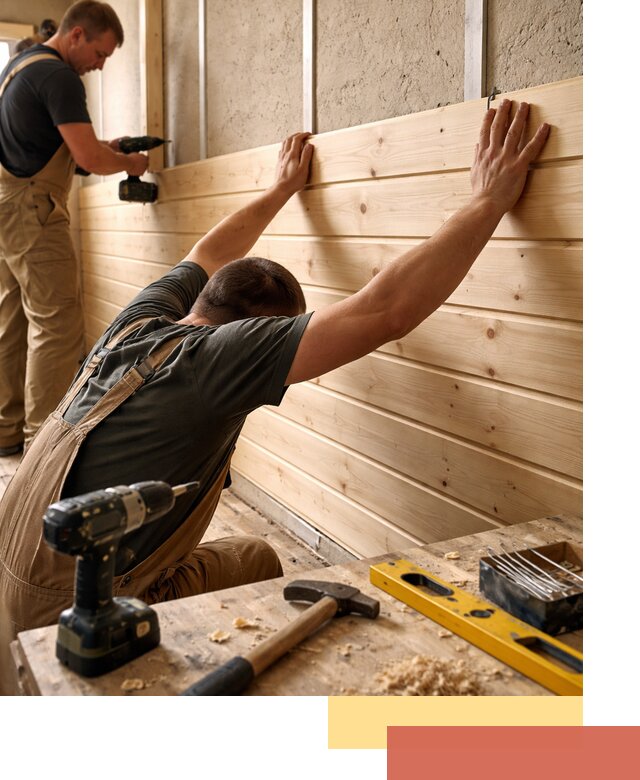 Монтаж деревянной вагонки на стены в Невинномысске быстро и качественно