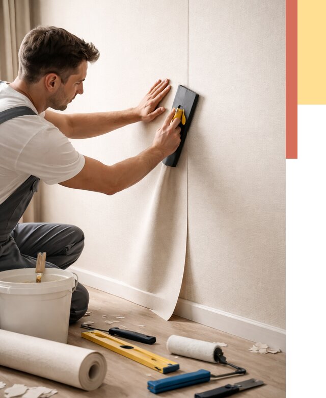 Поклейка виниловых обоев в Невинномысске от 4603 руб. | Быстро и недорого — ОТДЕЛОЧНИК-Нвн