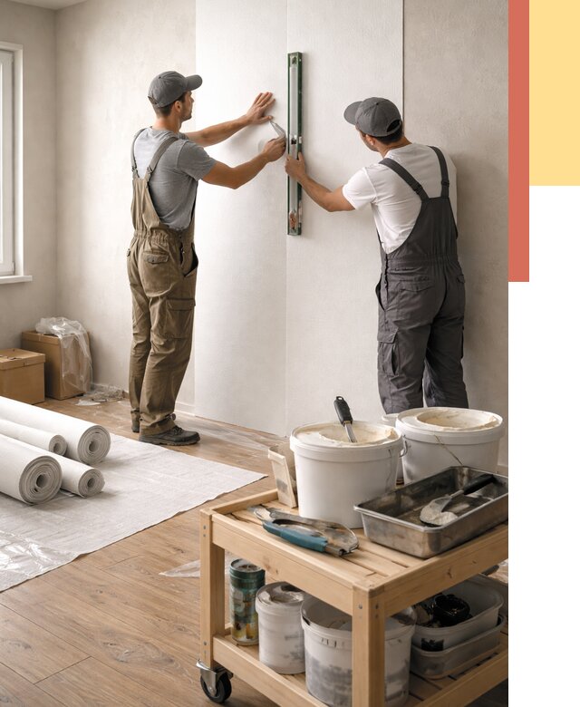 Поклейка стеклообоев в Невинномысске от 6649 руб. за м2 — быстро и недорого | ОТДЕЛОЧНИК-Нвн