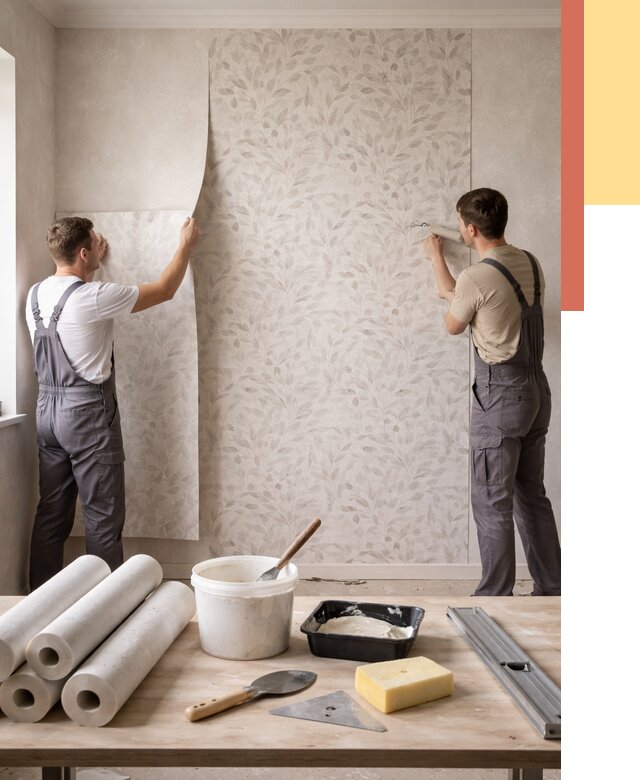 Поклейка обоев с подбором рисунка в Невинномысске от 3580 руб. | ОТДЕЛОЧНИК-Нвн - быстро и недорого