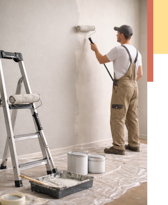 Покраска стен латексной краской в Невинномысске от 4603 руб. за м2 | ОТДЕЛОЧНИК-Нвн