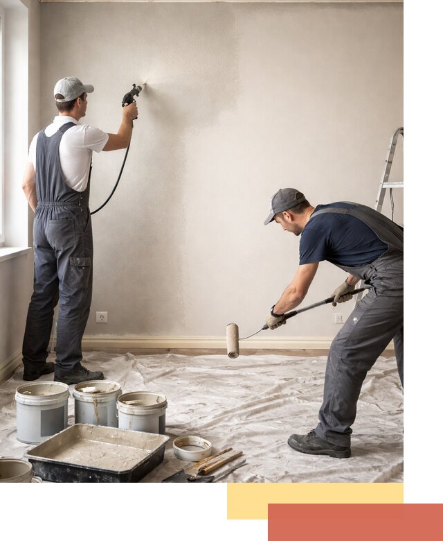 Покраска стен моющейся краской и защита поверхностей в Невинномысске