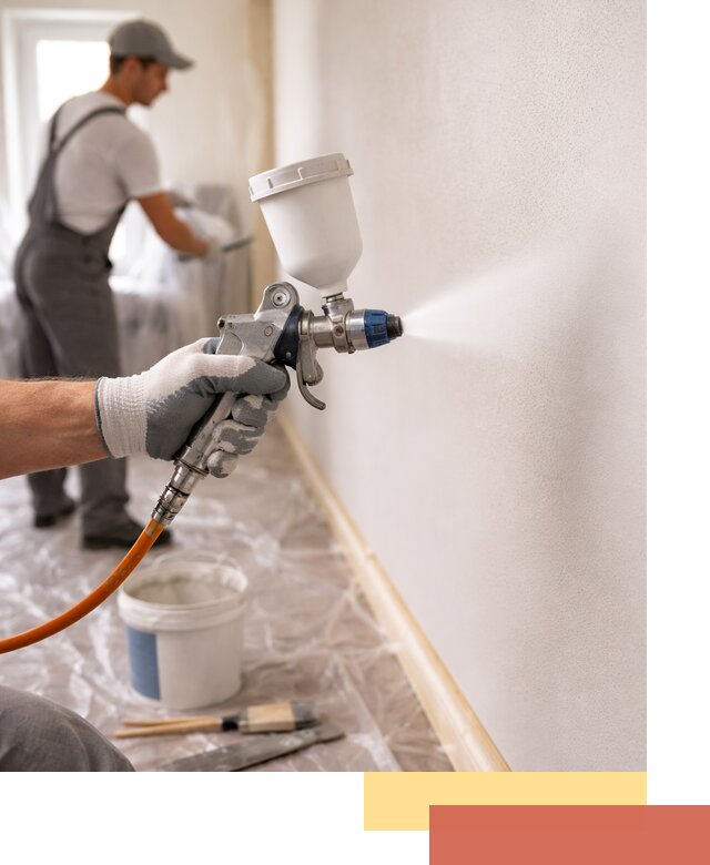 Покраска стен краскопультом в Невинномысске быстро и качественно