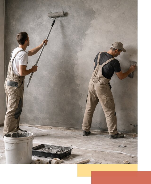 Покраска стен под бетон в Невинномысске профессионально и недорого