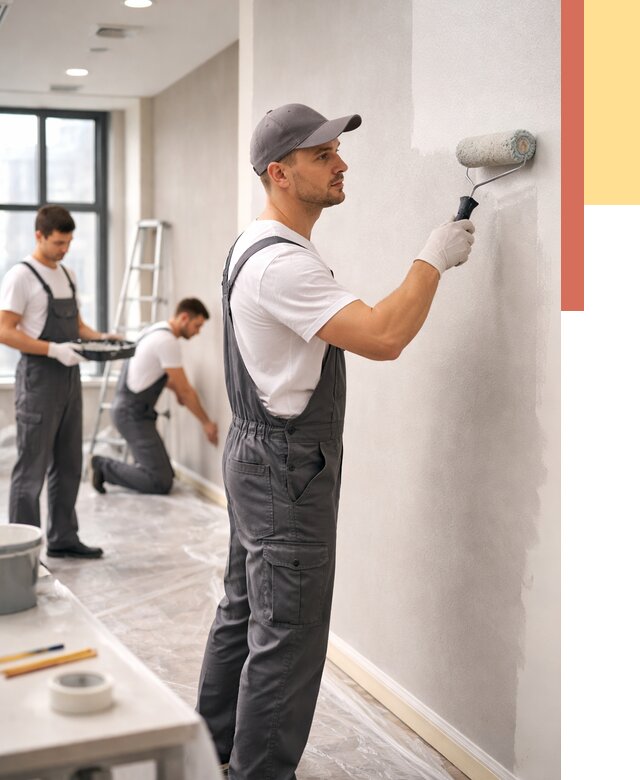 Покраска стен в офисе в Невинномысске от 8695 руб. — быстро и недорого | ОТДЕЛОЧНИК-Нвн