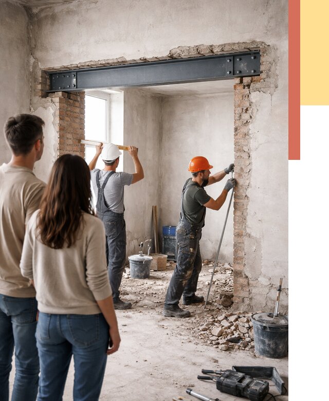 Усиление проема в стене в Невинномысске от 9718 руб. — усиление дверного проема металлоконструкцией | ОТДЕЛОЧНИК-Нвн