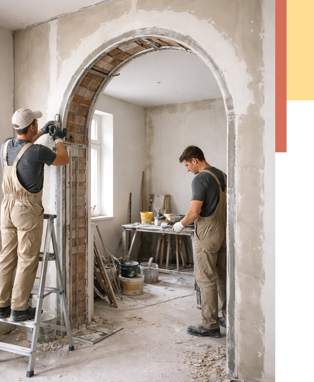 Устройство арочного проема в Невинномысске от 9718 руб. под ключ — быстро и недорого | ОТДЕЛОЧНИК-Нвн