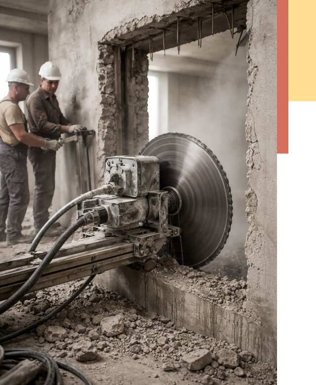 Алмазная резка проемов в Невинномысске от 4603 руб. быстро и недорого | ОТДЕЛОЧНИК-Нвн