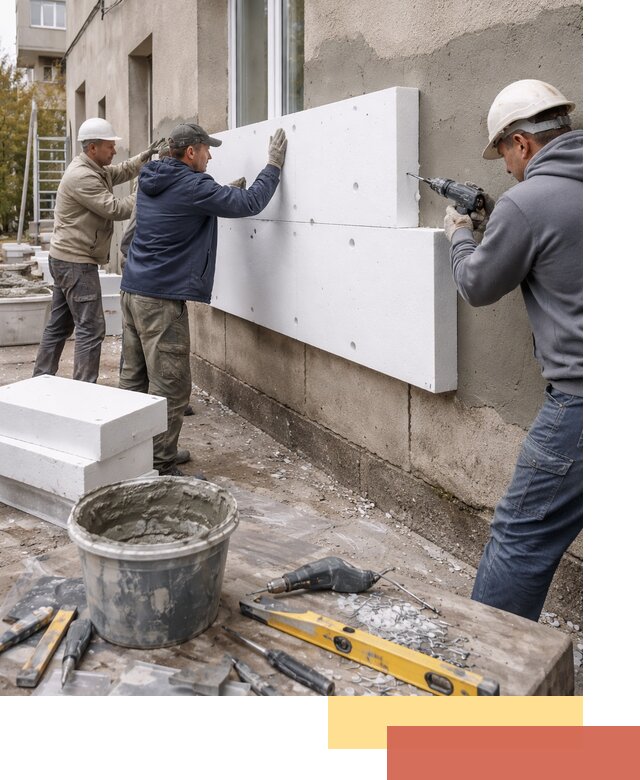 Утепление наружных стен пенопластом в Невинномысске