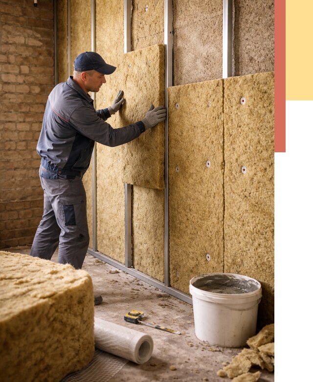 Утепление стен минватой в Невинномысске от 1381 руб./м2 — недорого и быстро | ОТДЕЛОЧНИК-Нвн