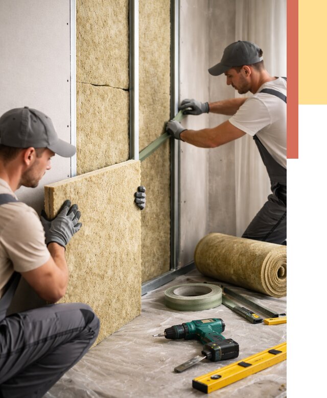 Шумоизоляция стен в Невинномысске под ключ от 1892 руб. | ОТДЕЛОЧНИК-Нвн