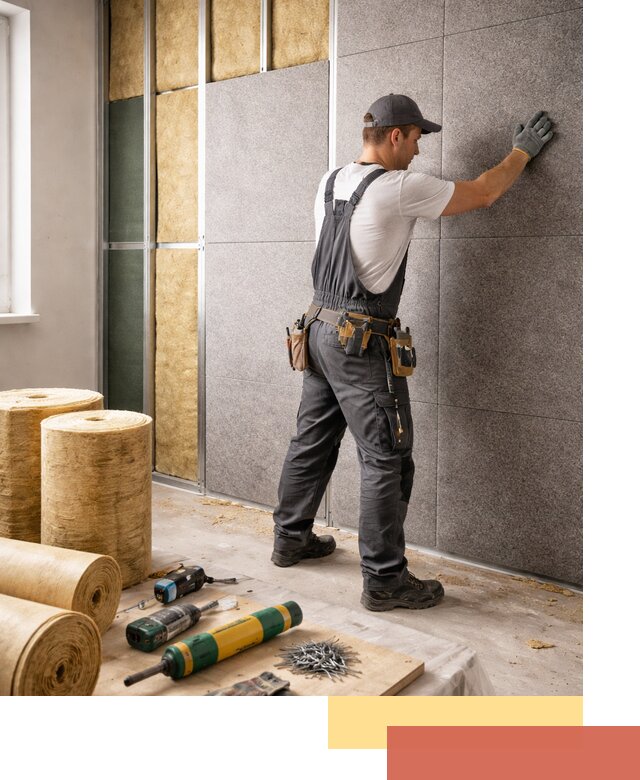 Профессиональная шумоизоляция стен в Невинномысске для квартиры и офиса