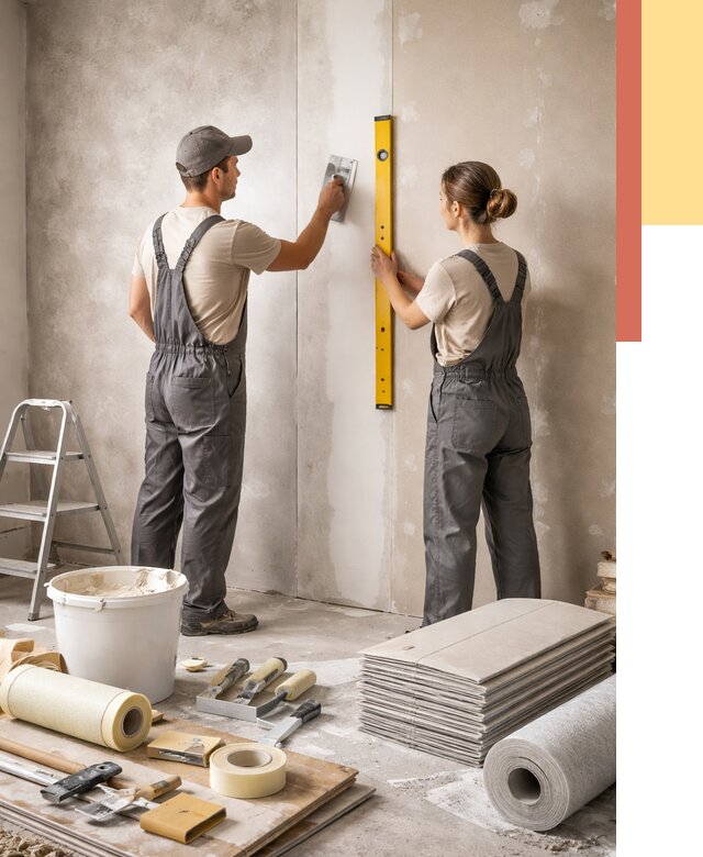 Отделка стен в Невинномысске от 1534 руб/м² — недорого, быстро, под ключ | ОТДЕЛОЧНИК-Нвн