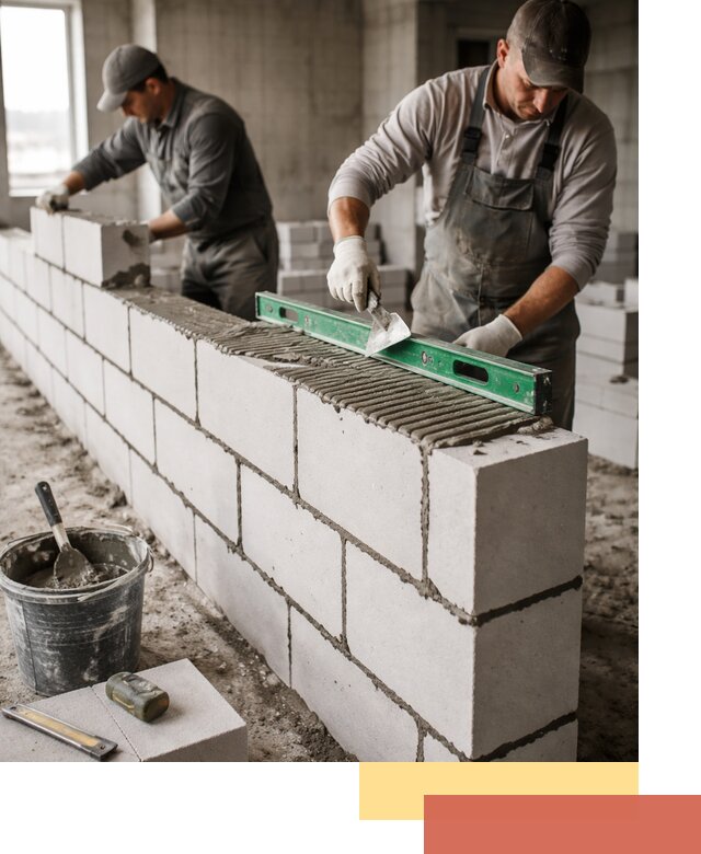 Кладка перегородок из газобетона в Невинномысске быстро и качественно