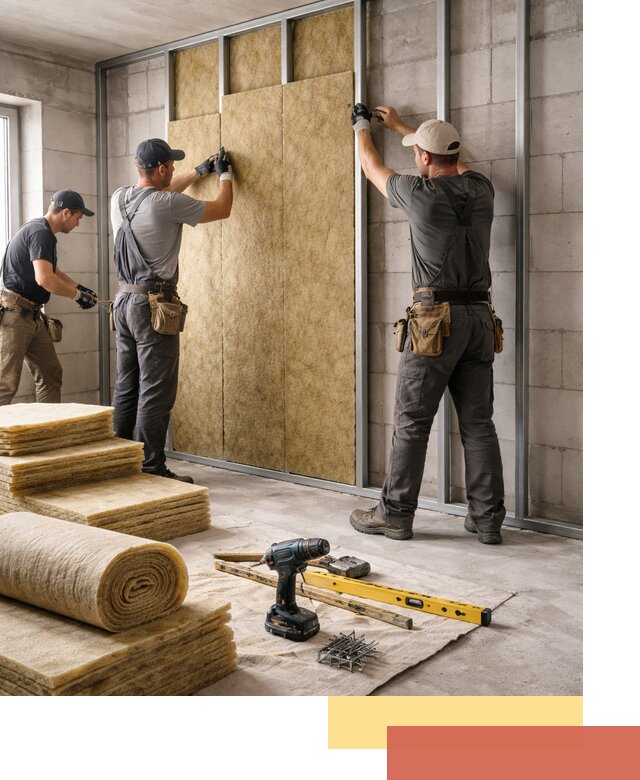 Шумоизоляция перегородок из блоков в Невинномысске — монтаж и защита шумоизоляцией