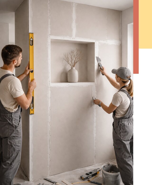 Перегородка из гипсокартона с нишей в Невинномысске от 3324 руб. под ключ | ОТДЕЛОЧНИК-Нвн