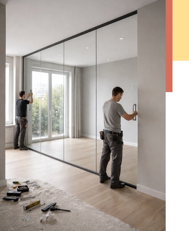 Изготовление стеклянных перегородок в Невинномысске от 12633 руб. под ключ | ОТДЕЛОЧНИК-Нвн