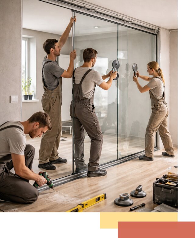 Изготовление стеклянных перегородок на заказ в Невинномысске