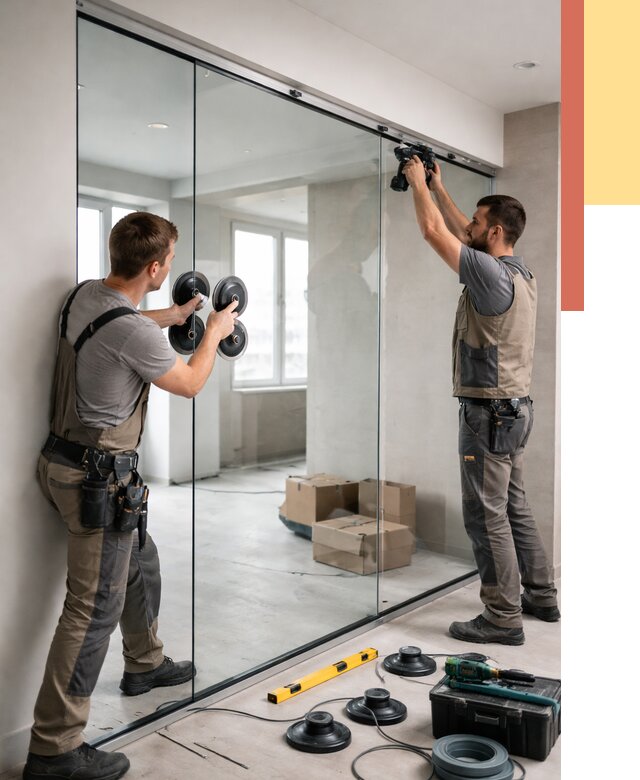 Монтаж стеклянных перегородок в Невинномысске от 6649 руб. | ОТДЕЛОЧНИК-Нвн