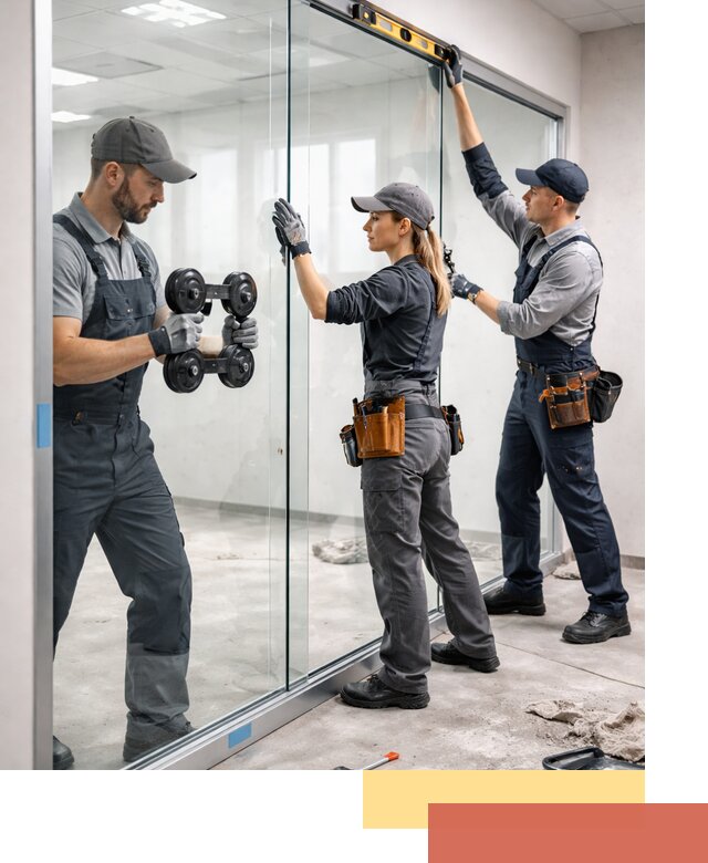 Профессиональный монтаж стеклянных перегородок в Невинномысске