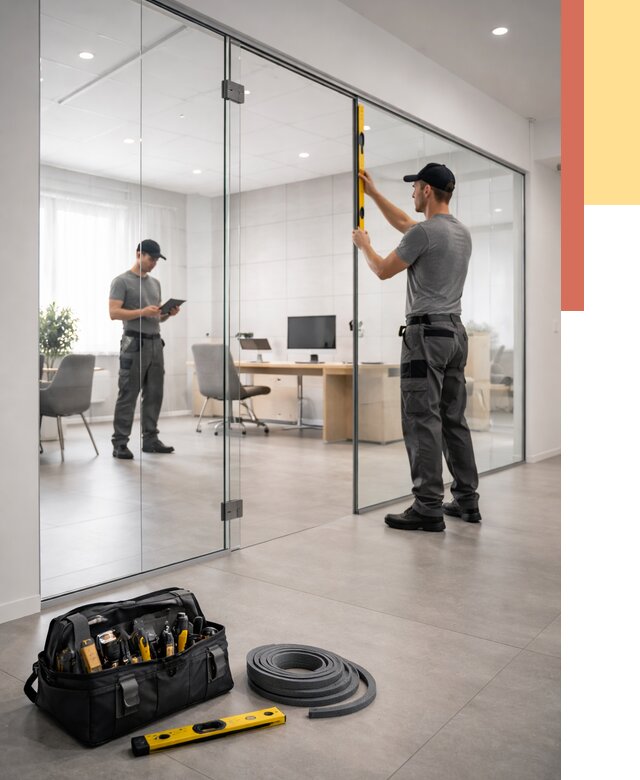 Цельностеклянные перегородки под ключ в Невинномысске от 9718 руб. — монтаж и цены | ОТДЕЛОЧНИК-Нвн