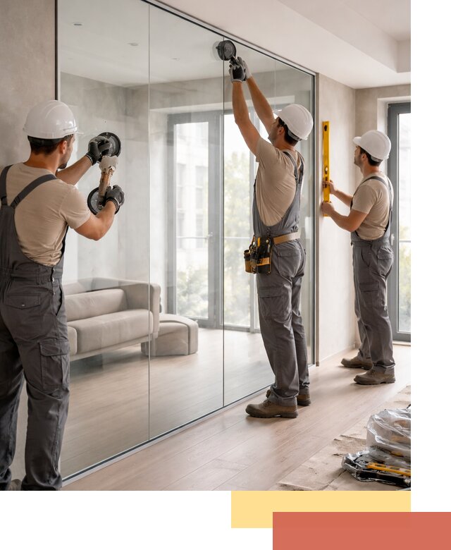 Перегородки из закаленного стекла в Невинномысске для офисов и квартир