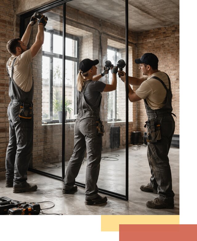 Стеклянные перегородки лофт — изготовление и монтаж в Невинномысске