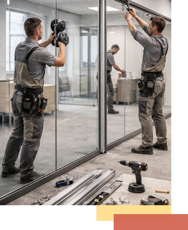 Стеклянные офисные перегородки под ключ в Невинномысске