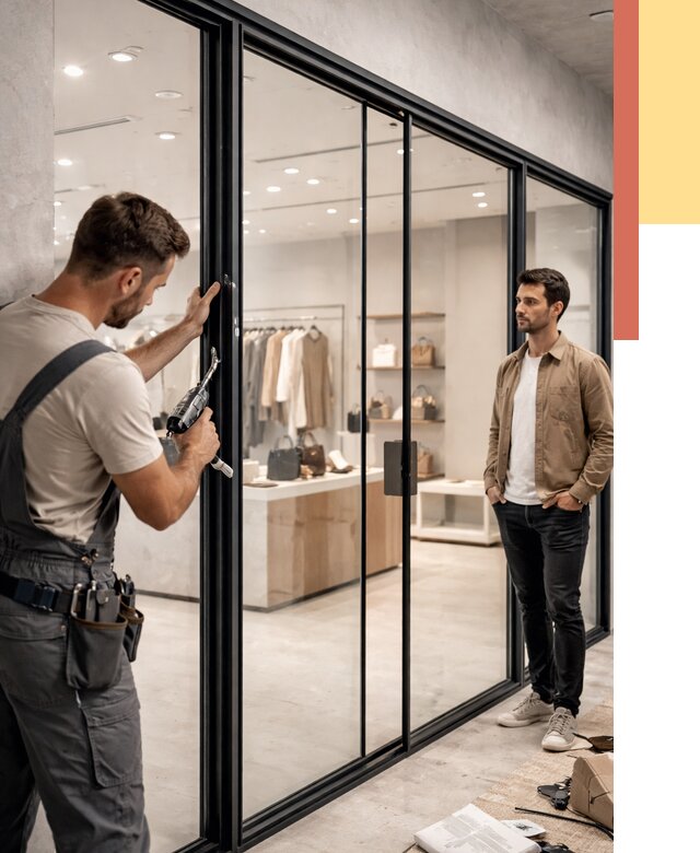 Стеклянные перегородки для магазинов в Невинномысске от 8388 руб. под ключ | ОТДЕЛОЧНИК-Нвн