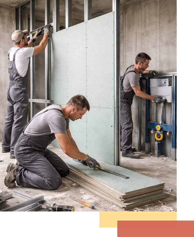 Монтаж и ремонт сантехнических перегородок в Невинномысске