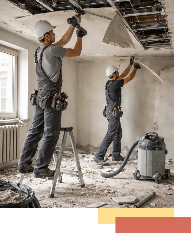 Демонтаж гипсокартонного потолка в Невинномысске быстро и аккуратно