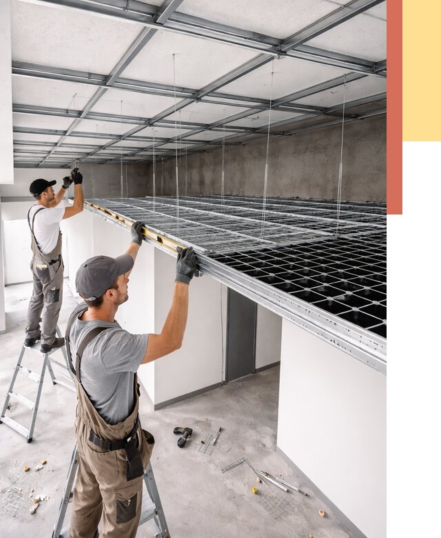 Монтаж потолка грильято в Невинномысске от 460 руб./м² — быстрая сборка под ключ | ОТДЕЛОЧНИК-Нвн