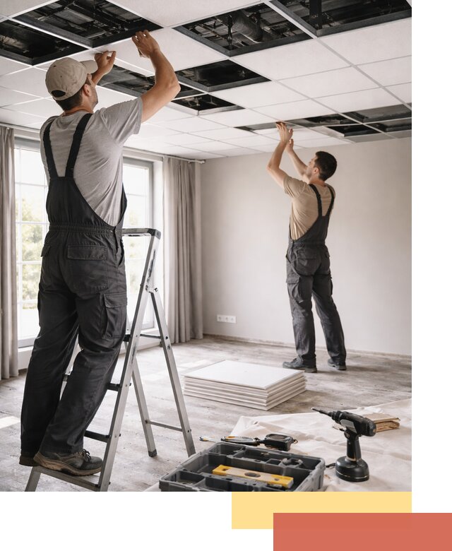 Замена плит подвесного потолка в Невинномысске быстро и качественно