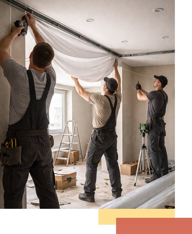 Монтаж парящего натяжного потолка под ключ в Невинномысске